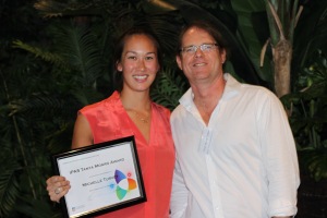 Michelle Turvey, recipient of the IPAS Tanya Monro Presentation Award and Andre Luiten